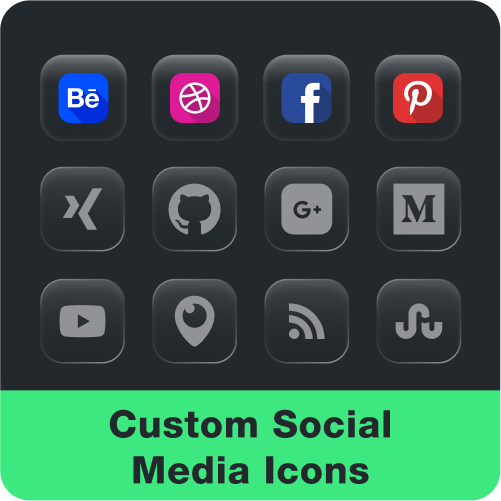 custom-social-media Icons